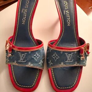 Louis Vuitton Denim Monogram Mule
